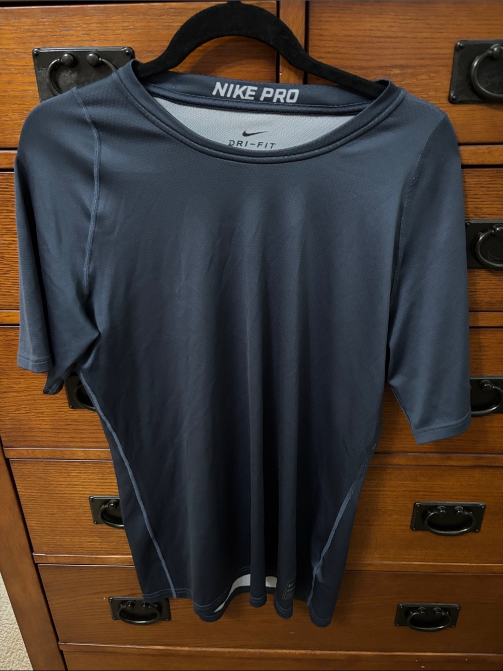 Nike Pro Men’s Dri-FIT Short Sleeve Shirt — Charcoal/Gray